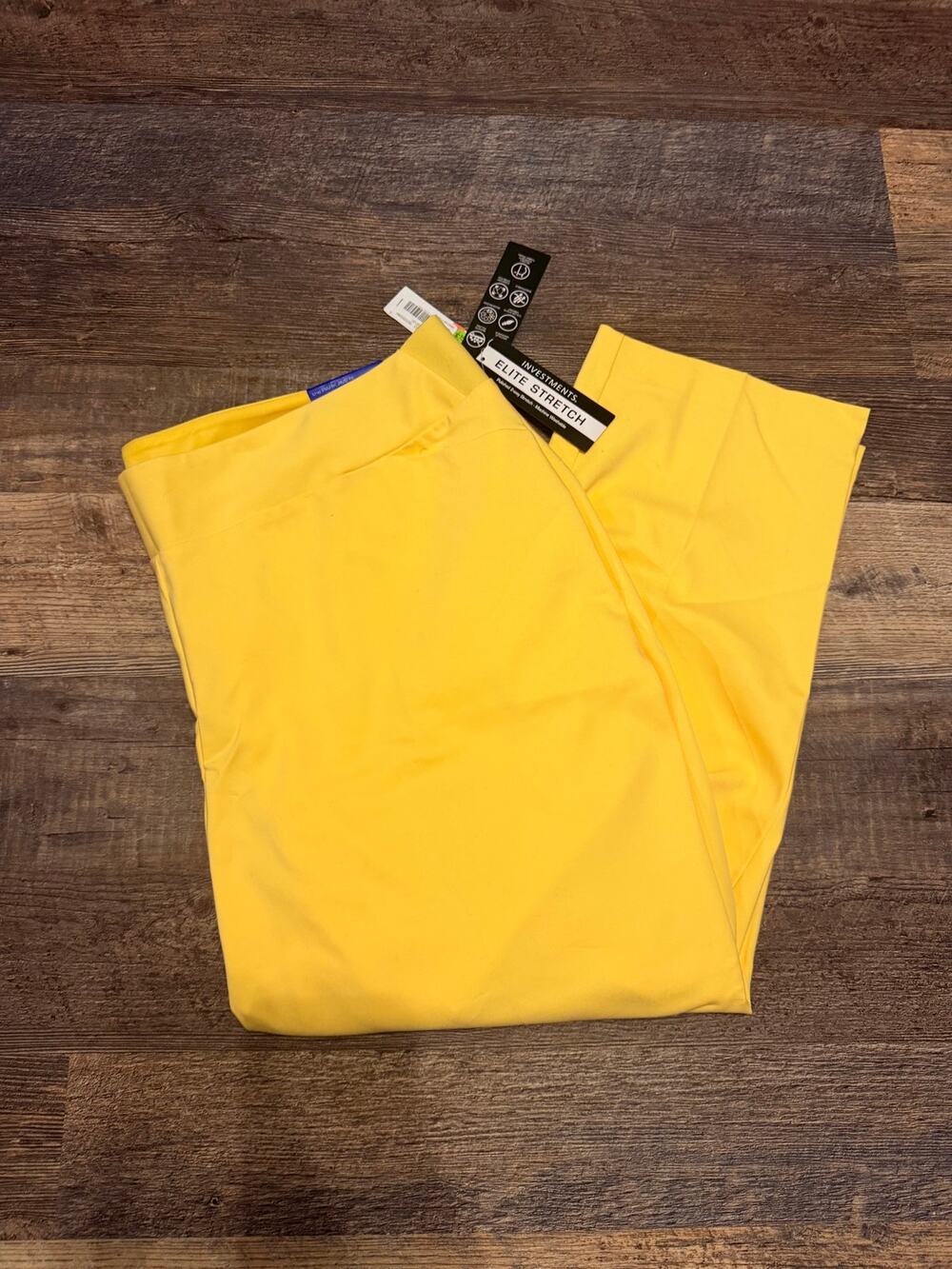 The park Ave. Fit Yellow Ankle Pants Size 24W New With Tag